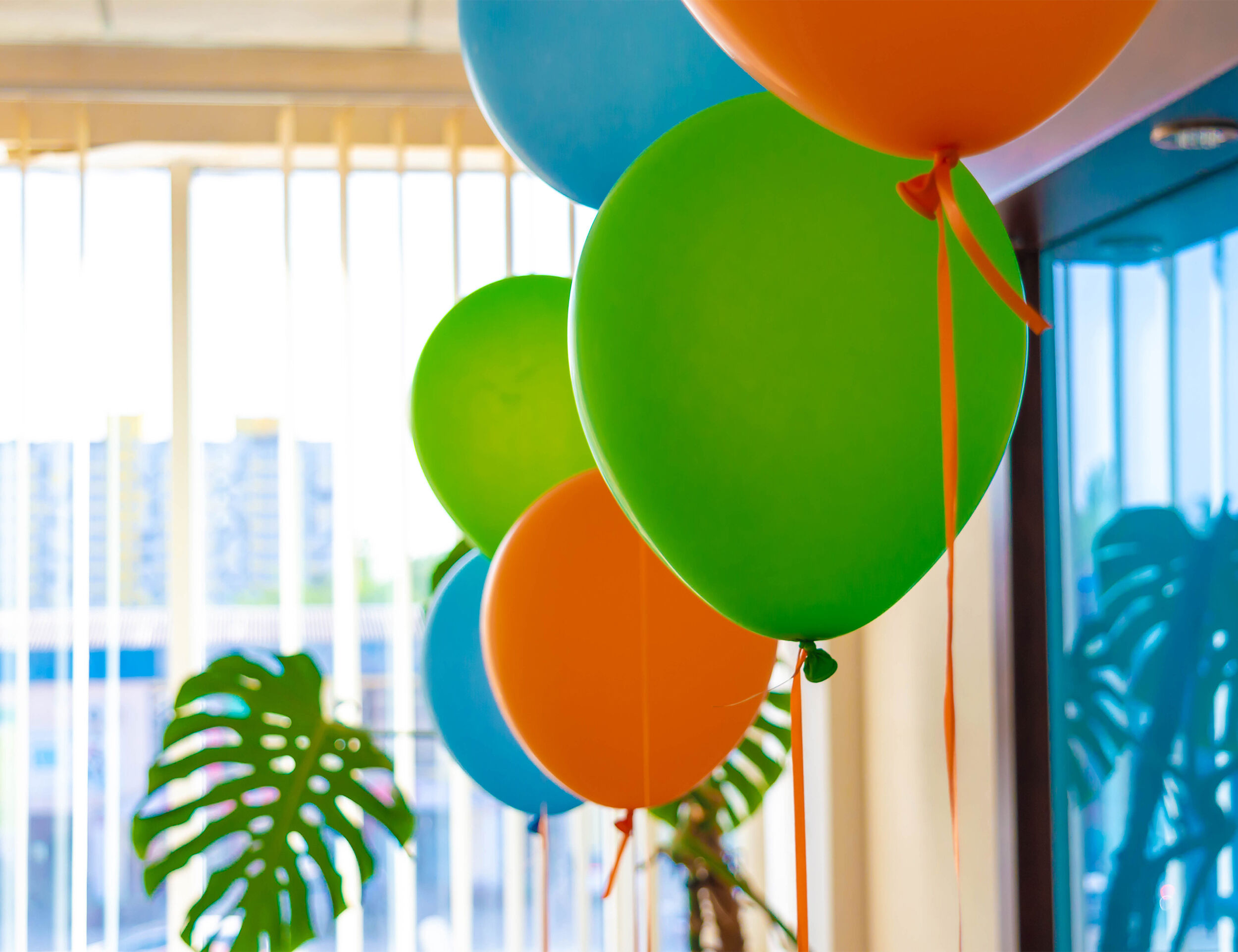 A beautifull and colourfull ballon decoration for holi celebration
