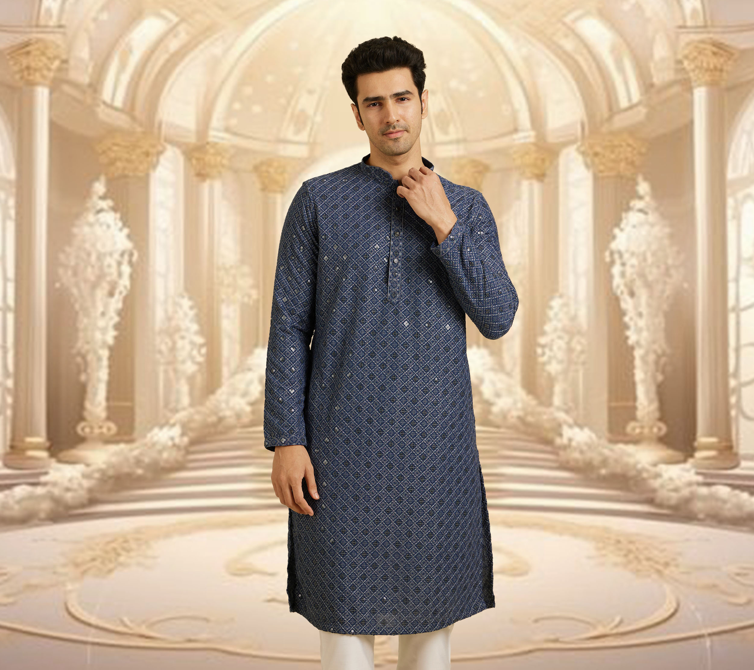 Why a Blue Chikankari Kurta is Perfect for Both Casual and Festive Occasions